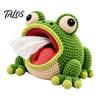 Milk Cotton Yarn Craft Animal Crochet Tissue Box Cover DIY Kit, Highland Cow Holder Making Cute Easy Patterns for Beginners Pumpkin Turkey Frog
