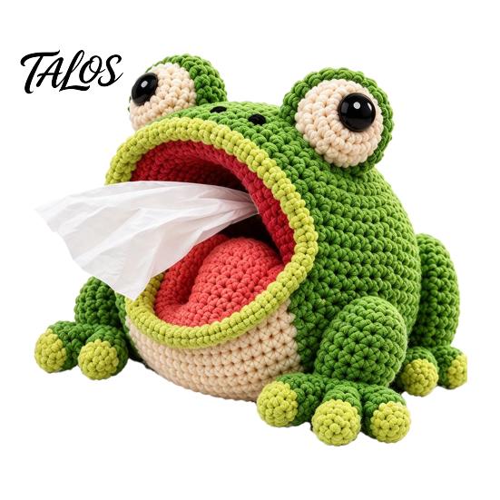 Milk Cotton Yarn Craft Animal Crochet Tissue Box Cover DIY Kit, Highland Cow Holder Making Cute Easy Patterns for Beginners Pumpkin Turkey Frog