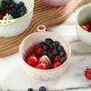 Scolapanni da Cucina in Ceramica con Motivo a Spirale di Bacche, Ciotola Auto-Girante per Frutta e Verdura con Fori di Scarico, Strumento per la Pulizia di Fragole e Uva