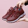Autumn Winter Women's Cotton Shoes Leather Waterproof Cotton Shoes Plus Velvet Thickened Walking Shoes Non-slip Warm Women's Cotton Boots