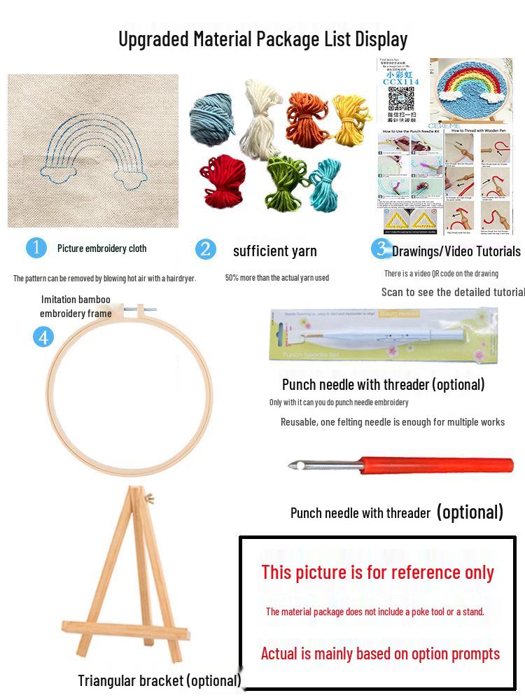 DIY Punch Needle Embroidery Kit: Russian Yarn Decorative Painting