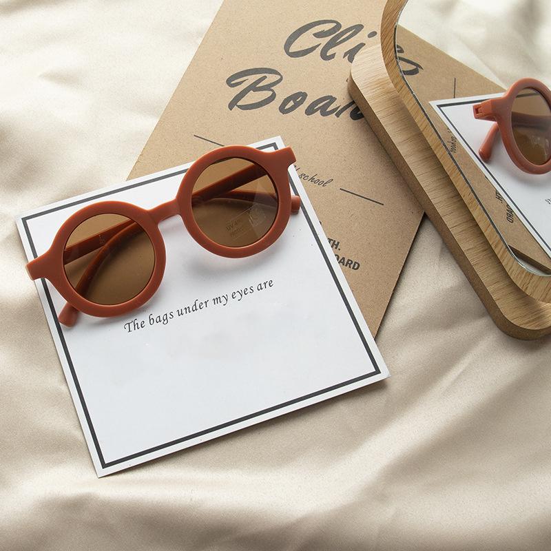 Детские солнцезащитные очки матовые цвета макарон детские летние солнцезащитные очки оранжевый