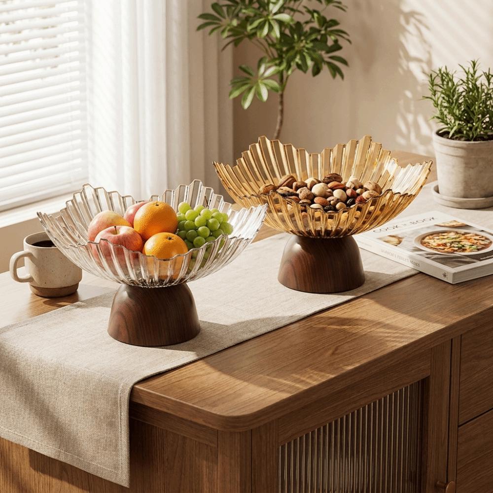 High-footed Base Storage Tray Multi-functional Snack Storage Holder Stylish Candy Bowl Office Desk