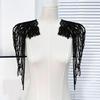 Pair Of Sequins Fringe Shoulder Patches For Party Attire Comfortable Long Wear Decorative Accent