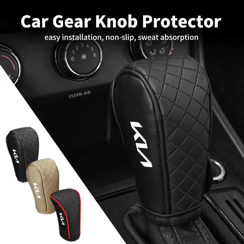 Auto Schalthebel Abdeckung Leder Handbremse Hülle Zubehör für KIA Ceed Sportage Rio K5 Optima Cerato Proceed Venga Sedona usgm40