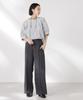 Nano Universe Volume Sleeve Tuck Size F Pattern Women's Blouse, (360cm), 1, 673-5121326