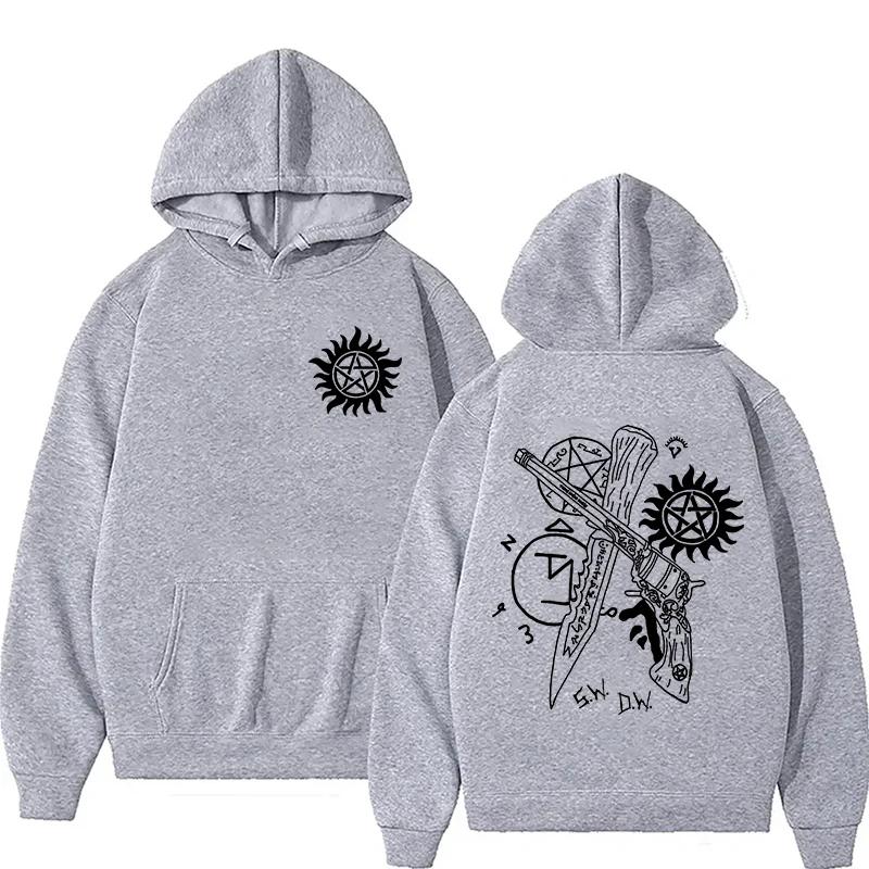 Supernatural Print Hoodie Women Men Causal Fashion Harajuku Long Sleeve Pullover Autumn Winter Fleece Sweatshirt