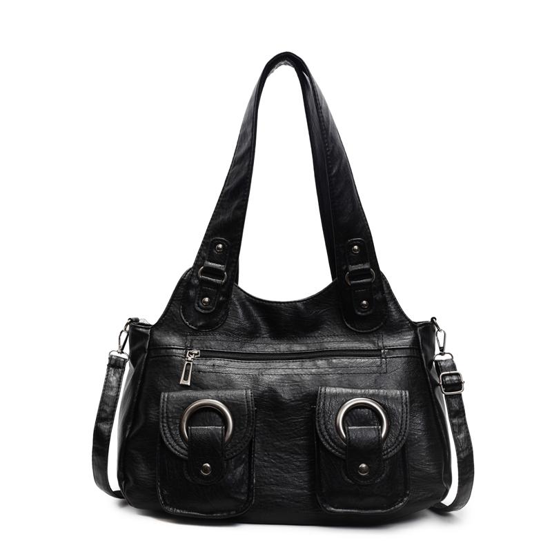 Soft Leather Tote Bag Women's Retro Multi-Purpose Shoulder Bag Handbag