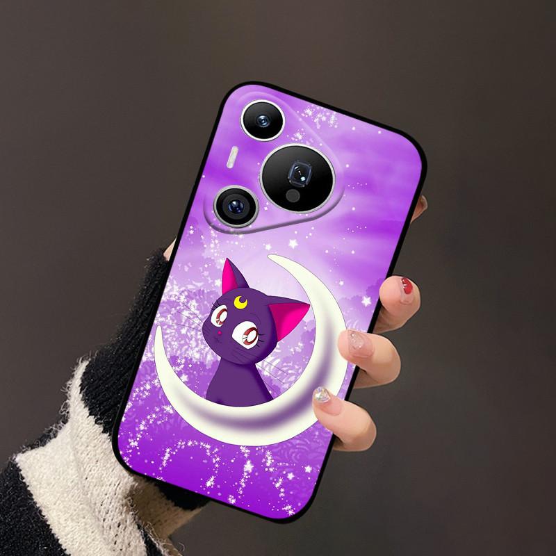Für Huawei Pura 70 Hülle Schwarz Matt Niedlich Weich Silikon TPU Hüllen für Pura70 Pro Pura 70 Pro+ Plus Ultra Abdeckung Schutz Fundas