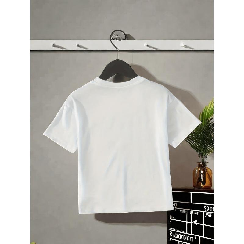 Girls Crewneck Short Sleeve Tee, Halloween Graphic Print Soft Casual Sport Top for Teens