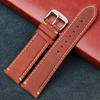 Cinturino Orologio in Vera Pelle di Vacchetta Opaca 20mm 22mm Cinturino a Rilascio Rapido con Fibbia in Acciaio Inossidabile Caffè Nero Verde Rosso