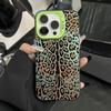 Luxury leopard print Electroplate Silver IMD Phone Case For iPhone 16 15 14 11 12 13 Pro Max Plus 7 8 Plus X XR XS Hard Cover