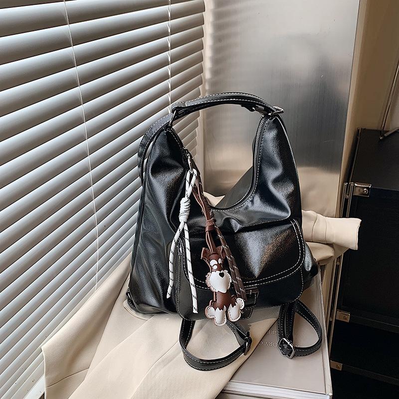 Retro Large-capacity Tote Bag Women's New Autumn and Winter Commuter Shoulder Bag Maillard Backpack