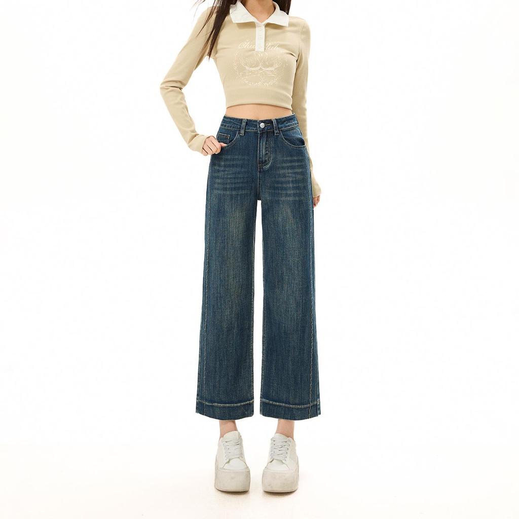 Women's Petite Retro Cropped Wide-Leg Jeans - Spring/Summer 2026