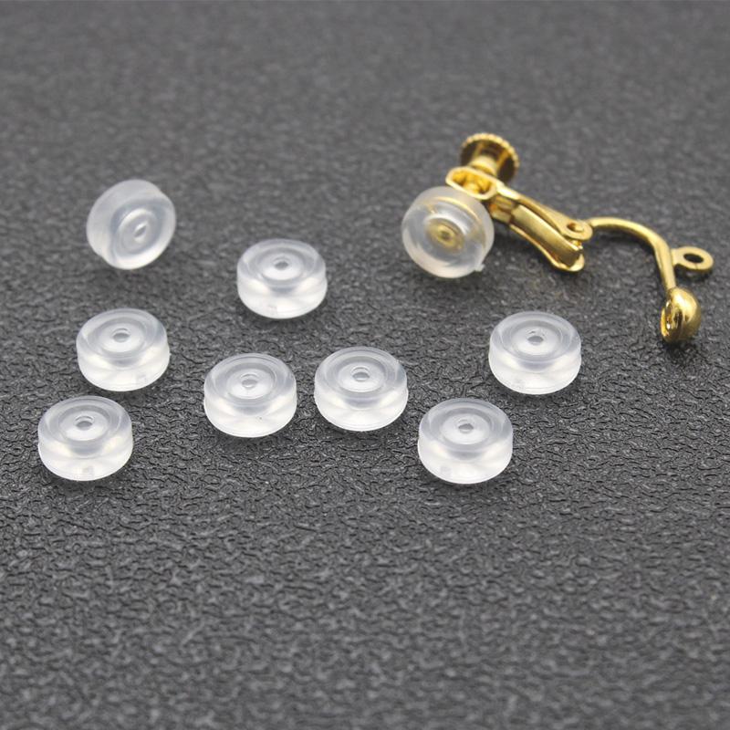 Earrings Screw Backs Anti-Pain Ear Clip Rubber Silicone Earring Back Stoppers for Stud Earrings Ear Plug Blocked Caps DIY Making