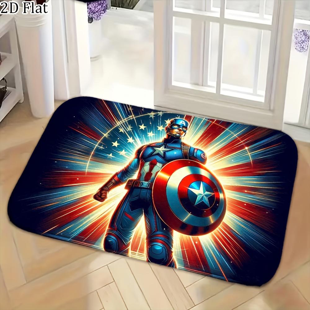 1pc Flannel Rug Marvel Superheroes Bathroom Mat, Multiple Sizes, Multi-functional for Daily Use, Suitable for Bathroom, Entran