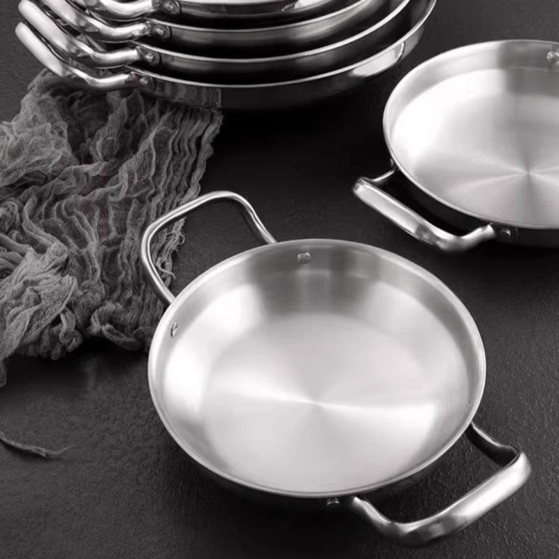 Practical Double Handle Cooking Pans Even Heat Distribution Frying Pans Convenient Pans for Various Cooking Techniques