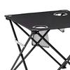 Folding Camping Cloth Table with 2 Cup Holders Carrying Bag Heavy Duty Waterproof Oxford Fabric Outdoor Picnic Beach Hiking Collapsible Table