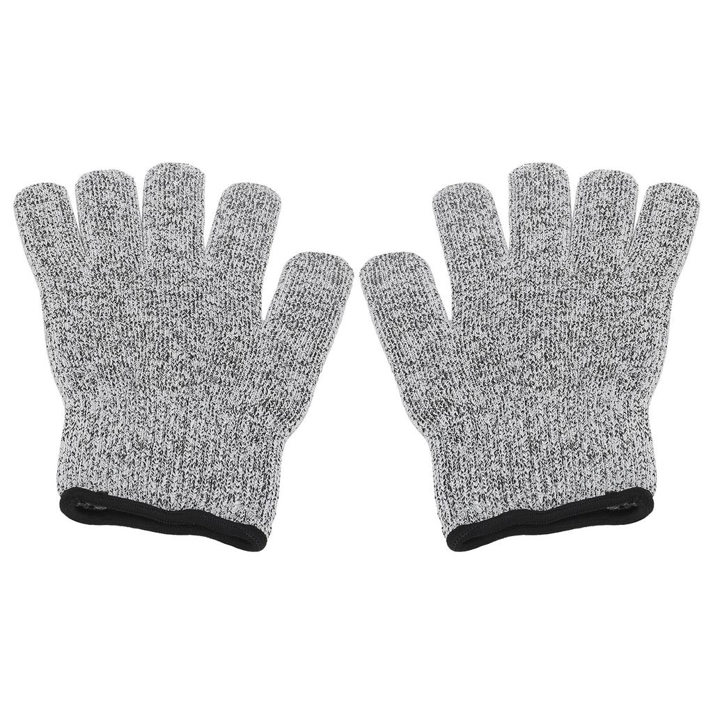 2Pcs Cut Resistant Gloves Level 5 Cutting Labor Gloves Suitable for Kitchen Garden Work Grey