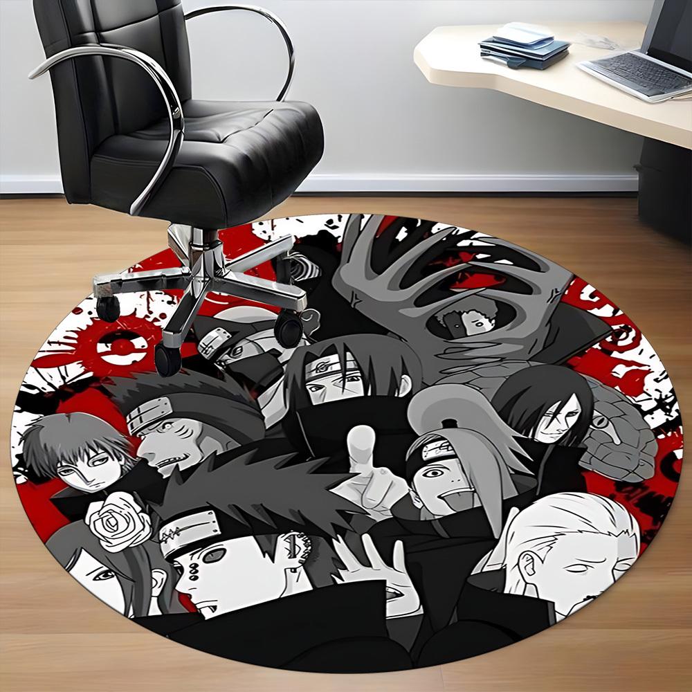 1pc Naruto Characters Office Round Area Rug, Under Office Chairs Bedroom Living Room Home Decor  A1022162