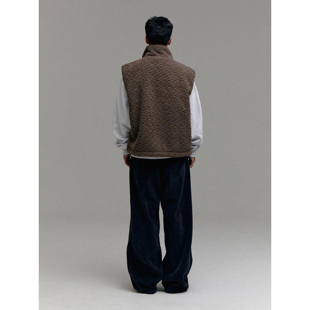 Sand Sound (Unisex) Fleece Oversized Vest Brown