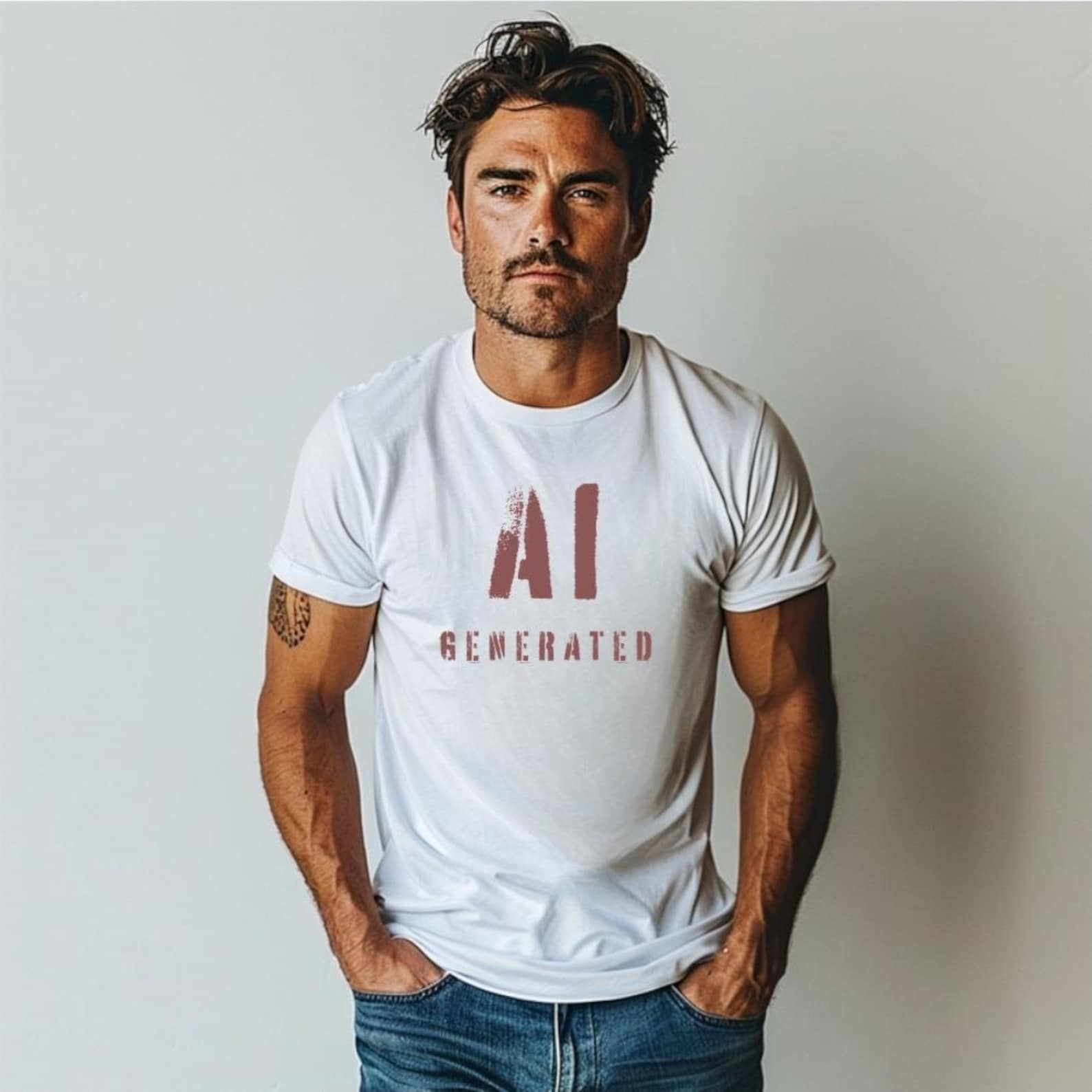 AI Generated Shirt, Funny AI T-Shirt, Artificial Intelligence Graphic Tee, ChatGPT Humor Shirt, Tech Geek Gift, AI Lover Tee M