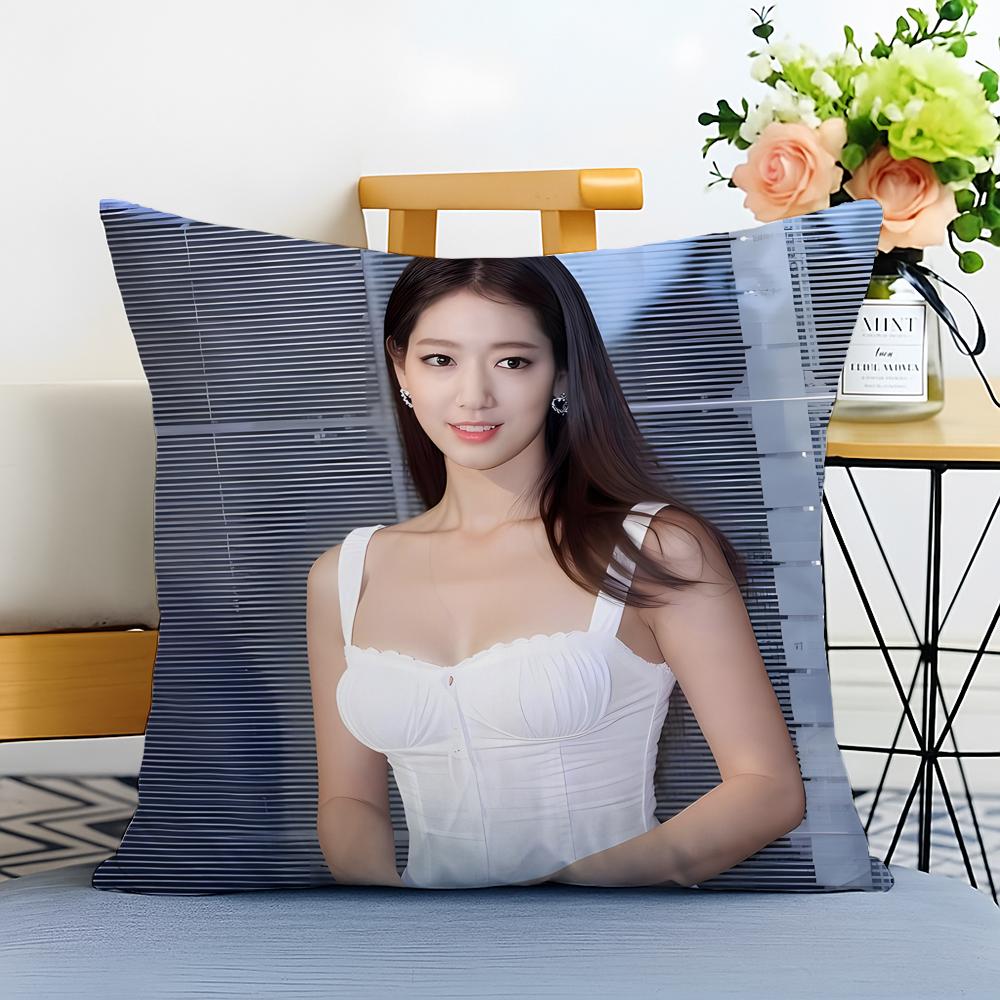Actress Sweet P-Park Shin Hye Cushion Cover Washable Linen Pillowcase Soft For Sofa Bed Cozy Home Room Decor