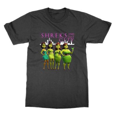 Shreks and the City T-shirt Funny Nerd Tee Present
