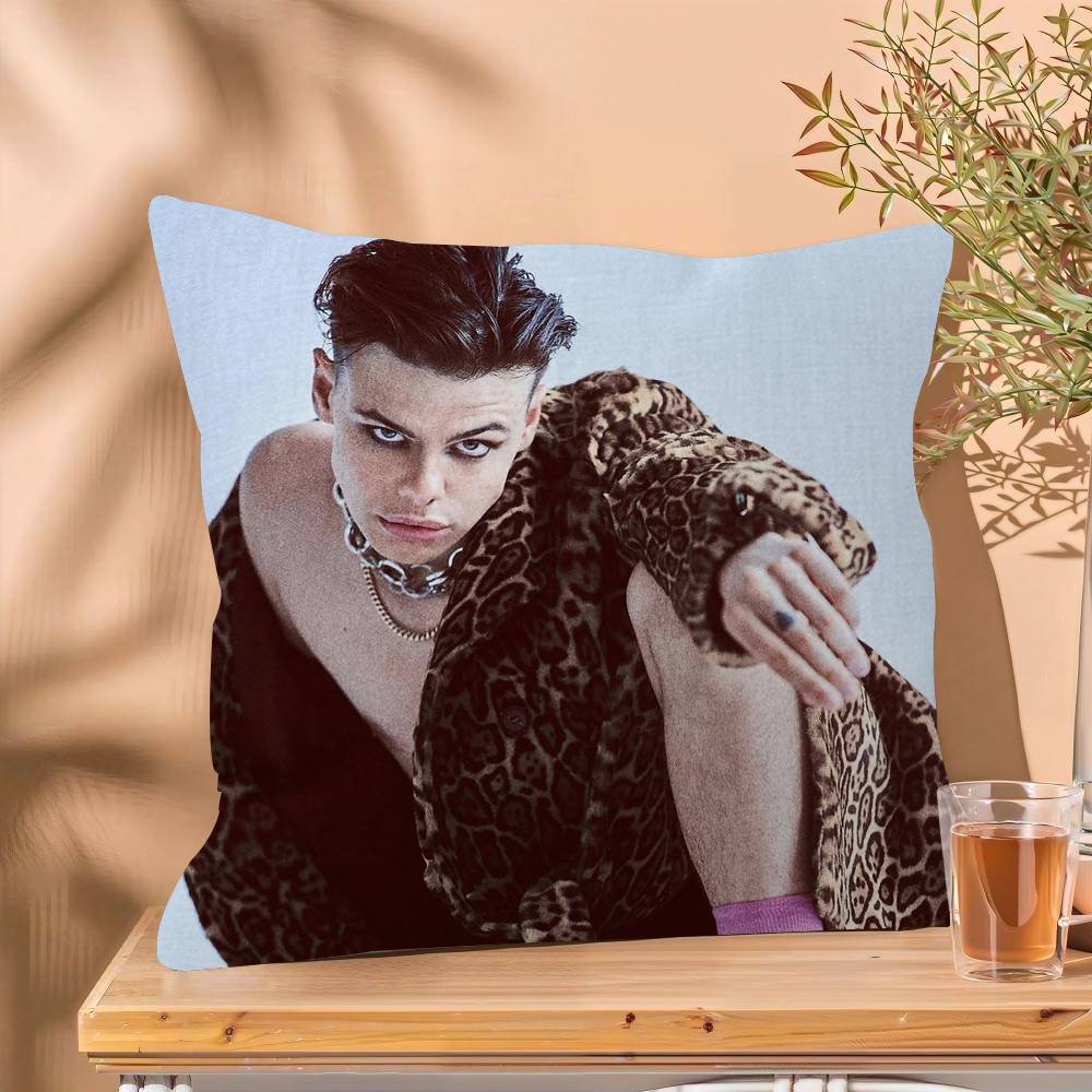 Popular Music Singer YYungblud Maple Design Cushion Cover Happy Autumn Harvest decor Holiday Decorati Pillow Cover
