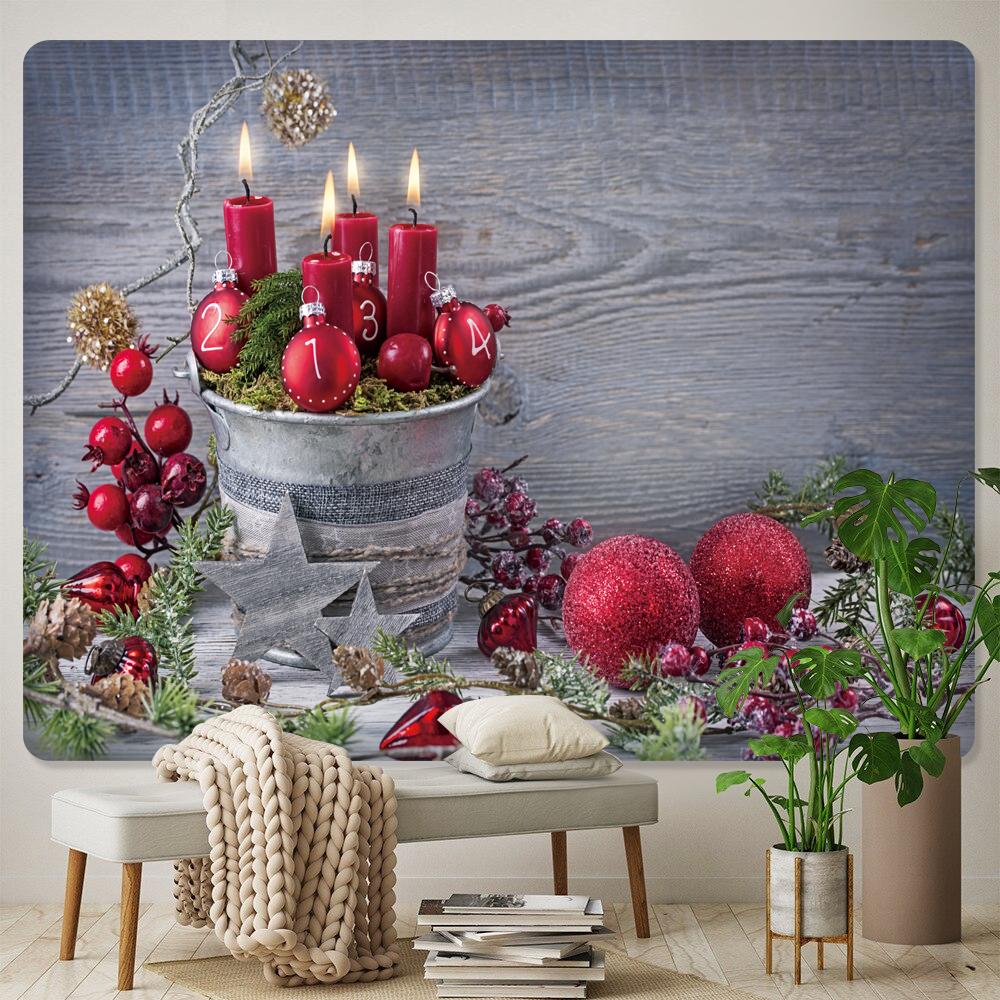 Merry Christmas Home Decoration Art Tapestry Home Living Room Bedroom Wall Decoration Wall Hanging Background Fabric Tapestry
