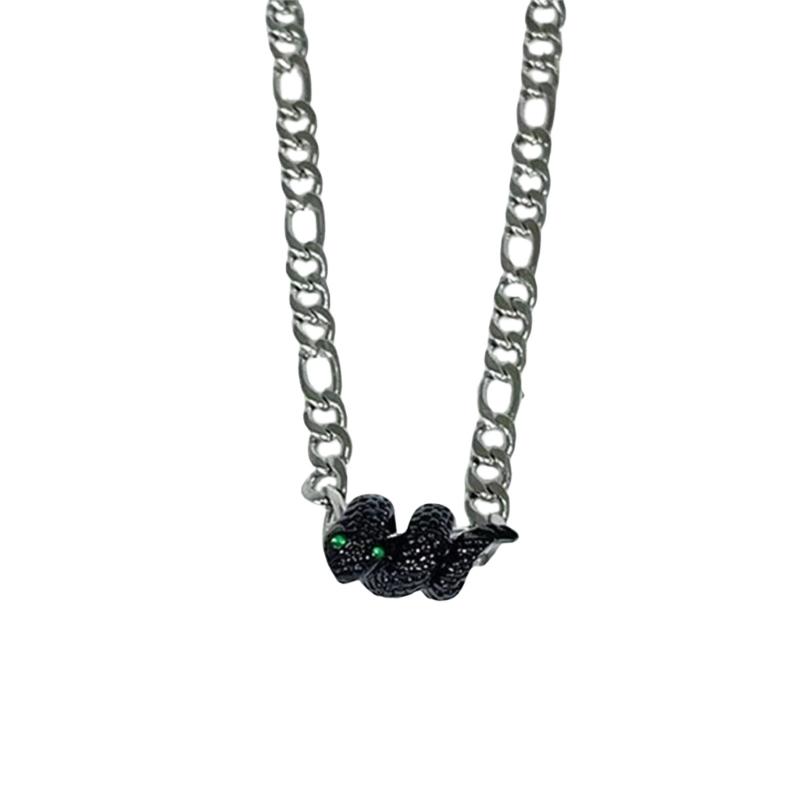 Stylish Snake Pendant Necklace Fashion Statement Necklace Celebration Jewelry Snake Necklace Perfect for Parties Daily