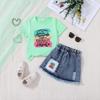 Girls' Casual Denim Skirt Sets - Stylish Children's Clothing Set
