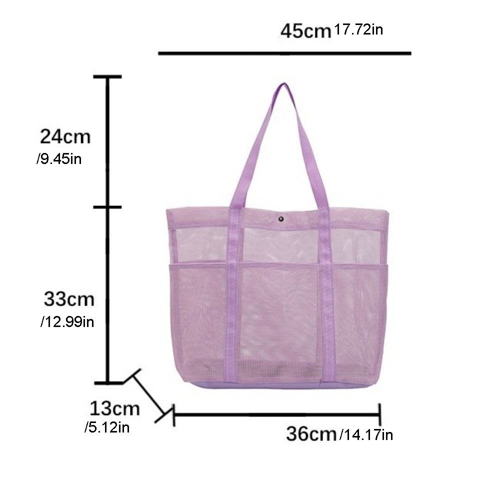 Lightweight Mesh Beach Bag Foldable Toiletries Organizer Fashion Toiletry Storage Bag Seaside