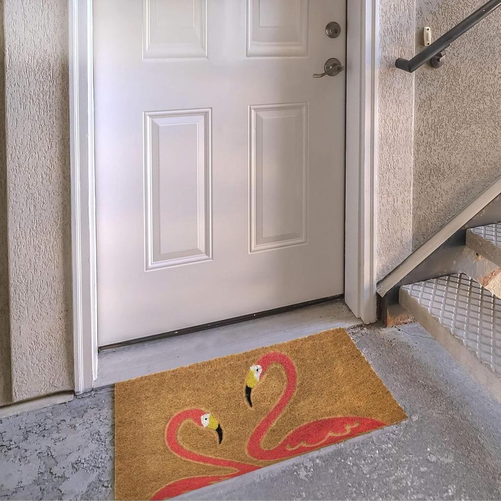 MATS Colorful Designs Outdoor Mat Mats Front Door Mat Hardwearing Mat Rectangle Flamingo Chilli Butterfly Leaves Housewarming Gift Indoor Outdoor