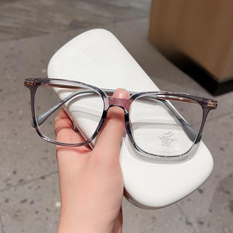 Оправы для очков TR90 в большой оправе в стиле ретро для мужчин и женщин без макияжа — фото 5