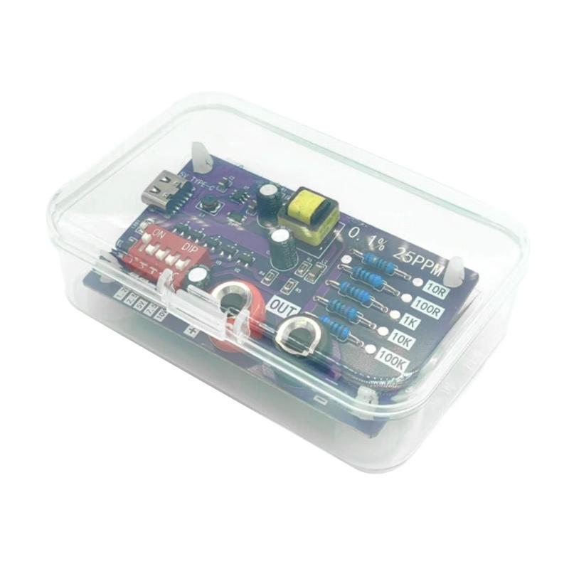 Voltage Resistance Reference Module 1.24V/2.5V/7.5V/5V/10V 5 Speed 10R/100R/1K/10K/100K Reference Multimeter Calibration