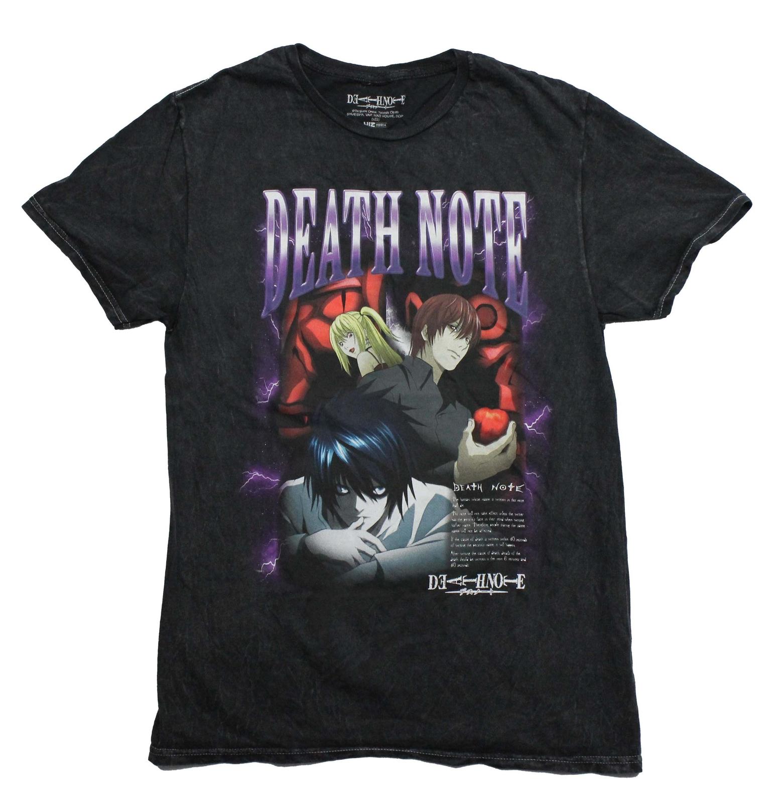 Death Note New Adult T-Shirt - L Besides Death Note Instructions Misa & Light XXL