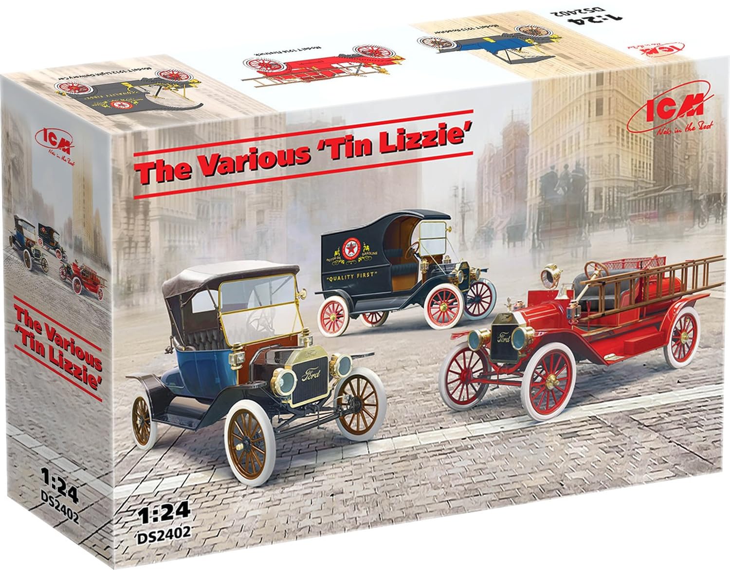 

ICM Ford Tin Lizzy Набор Пластиковая Модель DS2402 1/24 3 штуки (Машина)