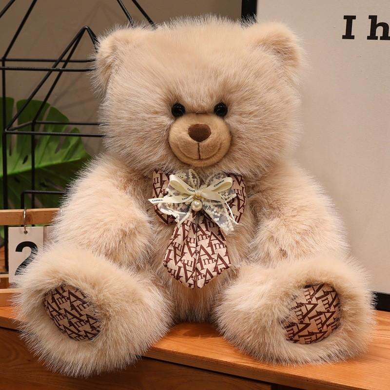 

Plush Teddy Bear Toy With Bowknot For Kids Girls And Boys Sleep Pillow 35cm
