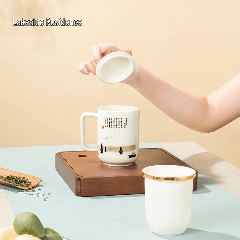 HuPanJu West Lake Misty Rain Ceramic Tea Set