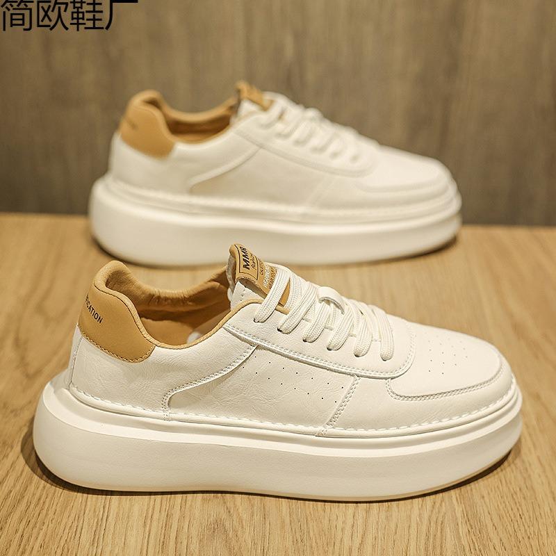 Men's Trendy Shoes Winter New Versatile Platform White Shoes Men's Sports and Leisure Board Shoes