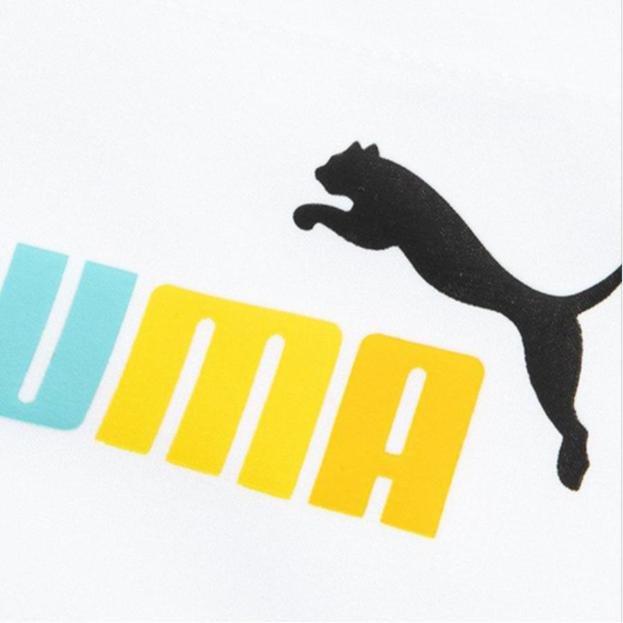 Puma Letter Print Crew Neck Casual Sports Short Sleeve T-Shirt Unisex T-Shirt White 678008-02