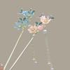 Hair Clasp Sticks with Flower Pendant Stable Grips Bridal Hair Jewelry Accessories for Women Girls and Hairdressing Salon