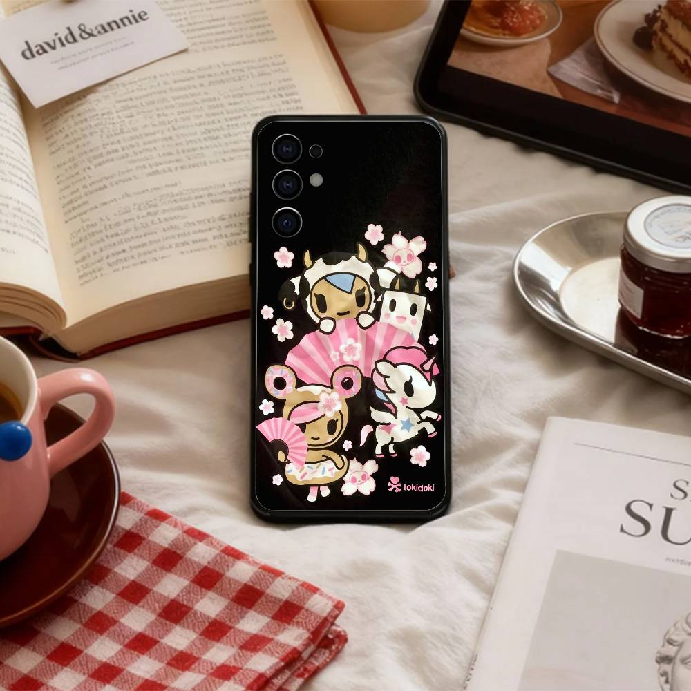 Lovely J-Japan T-Tokidokis   Phone Case For Samsung S 25,24,23,22,30,21,10,9,Ultra,Plus,Lite,FE,4,5 G Soft Black Case