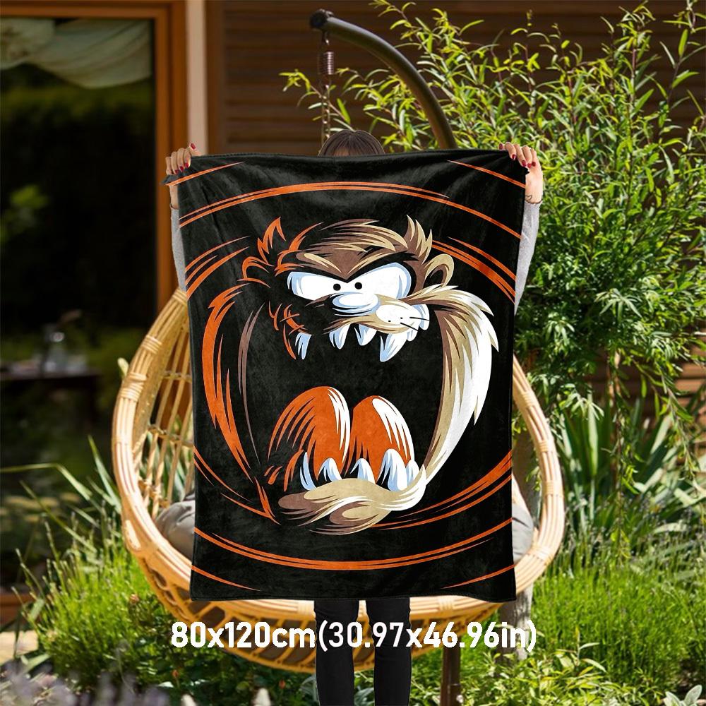 1pc lion roar angry Outdoor Blanket - Throw Blanket, Soft , Flannel Blankets, Living Room, Travel, Camping-1102084 80x120cm
