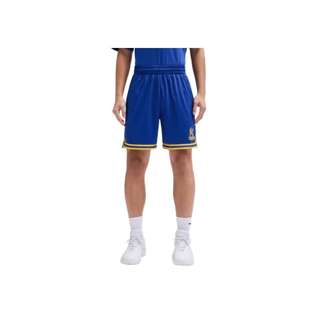 Anta Basketball Series Solid Color Quick-Dry Sports Shorts Men Shorts Warriors-Blue 152331310-4