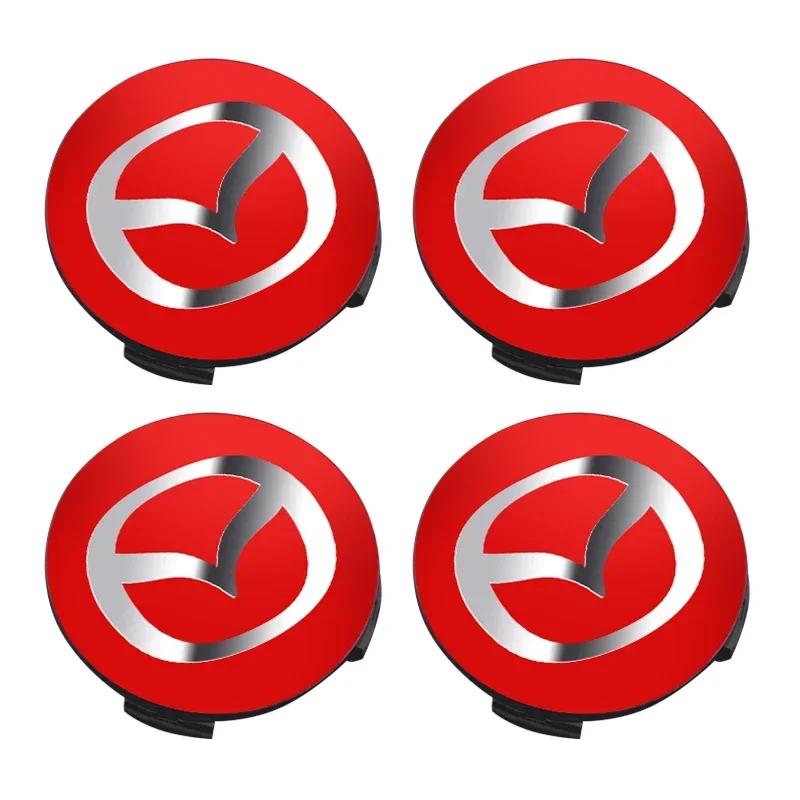4PCS 56mm Wheel Center Cap Logo Hub Cover Badge Emblem For Mazda 6 3 CX5 2 CX7 Demio Atenza Axela MX30 CX30 CX3 CX9 MX5 RX8 RX7