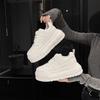 Drinking milk sheepskin home heightening casual little white shoes women's spring new versatile thick baseplate shoes women
