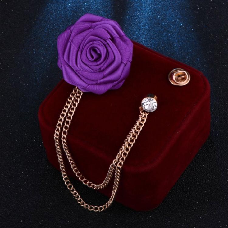 Rose Lapel Pin Brooch Buttonhole Groomsmen Corsage and Buttons 12 Color