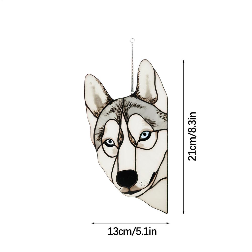 Sun Catcher For Window 2D Acrylic Dog Themed Wall Sun Catcher Handmade Dog Pendant Stained Garden Decor Ornament For Wedding